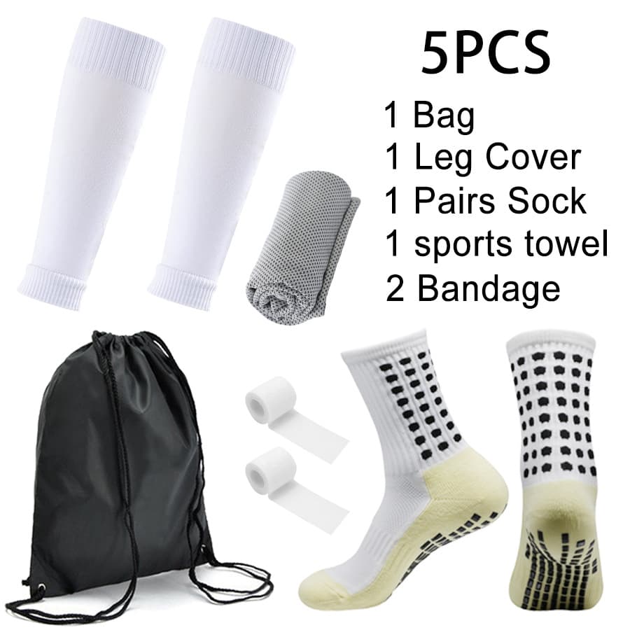 Sports Equipment Football Socks Non Slip Sports Socks Cold Towel Socks Knee Pads Bandages Outdoor Sports Backpack