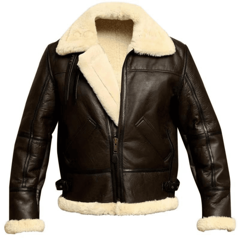 Men's Leisure Zipper Zipper Dig Bag Lapel Solid Color Fur Matching Body