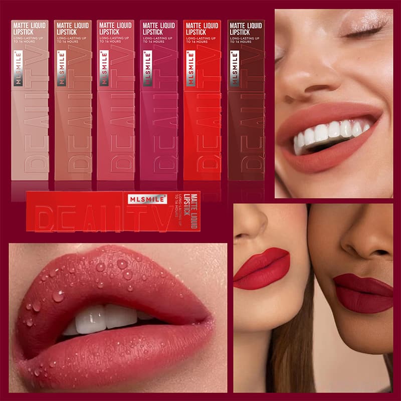 6-Color Velvet Matte Lip Gloss, Non Stick To Cup Lip Gloss, Matte, Waterproof, Long-Lasting, And Not Easy To Fade Lipstick