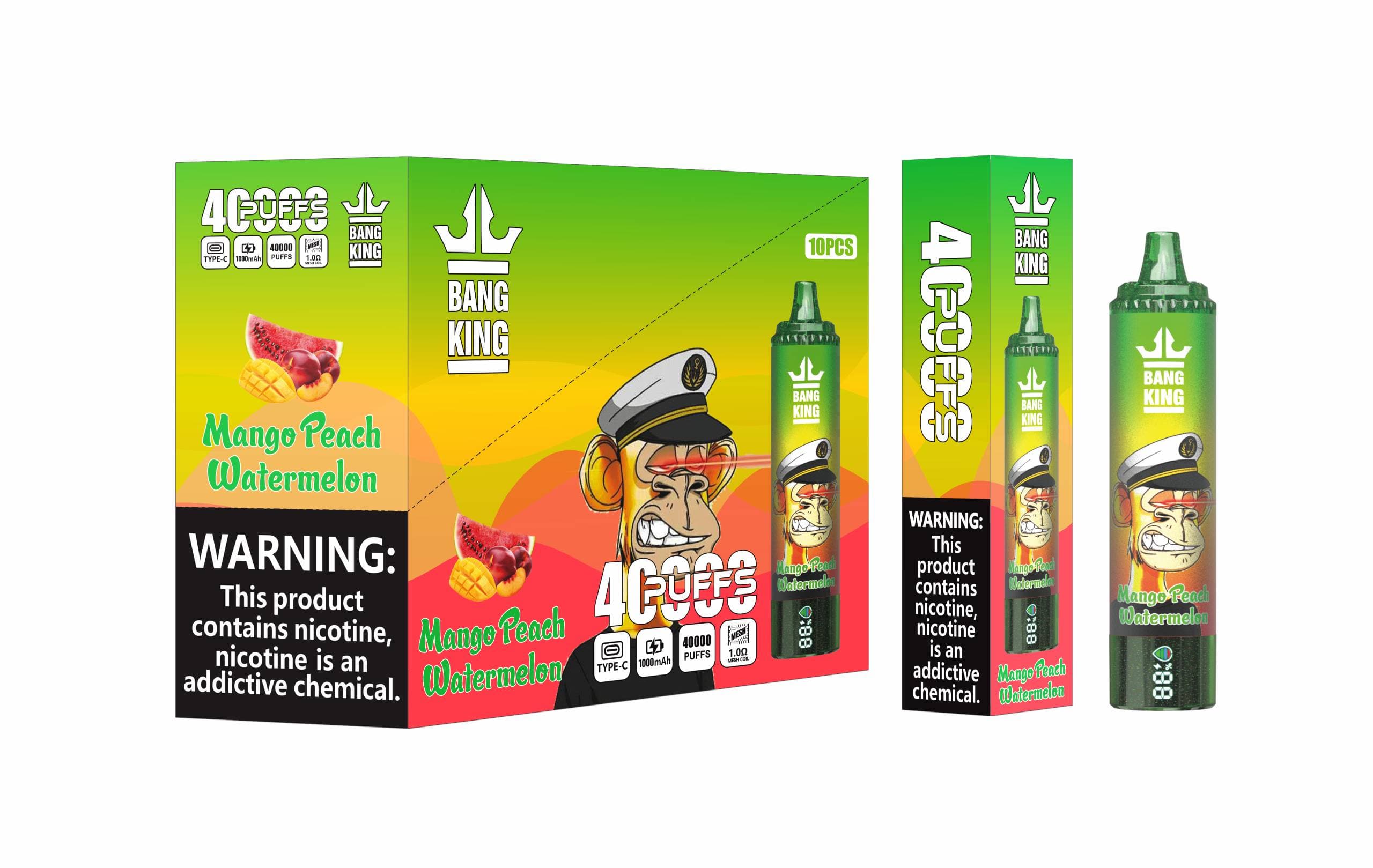 Cigarettes électroniques jetables BANG KING 40K PUFFS grande capacité et multi-saveurs,