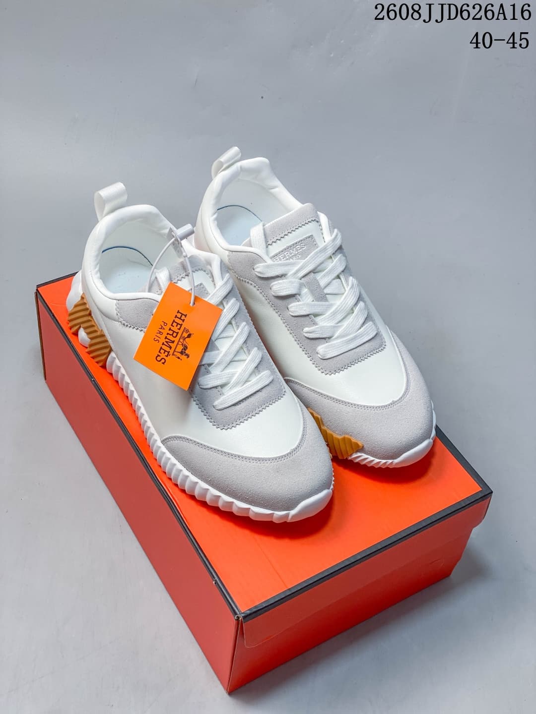 Baskets Hermes New Bouncing Designer Sneakers Original en daim de veau, chaussures décontractées et luxueuses, semelle légère idéale pour un usa
