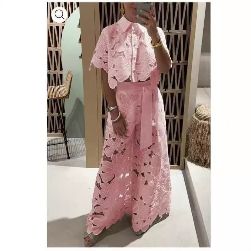 Women's Clothing Fashion Lace Leisure Suit