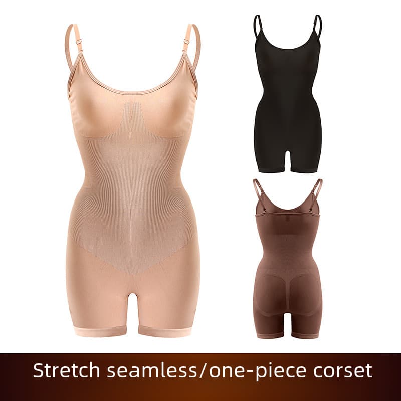 Body Shaping Jumpsuit Women's Chest Support Push Up Postpartum Corset One-piece Belly Shaping Clothes Tight Waist Corset Hip Lifting Underwear