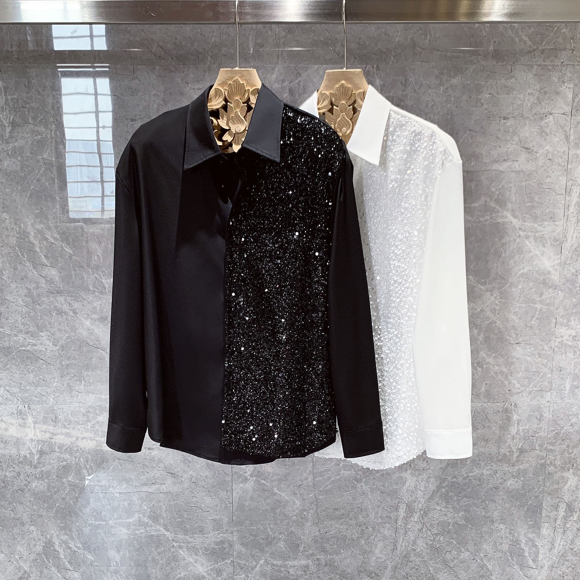 Men's Clothing Trendy High End Design Niche Long Sleeved Shirt Men's Autumn Versatile Fashion Men's Shirt