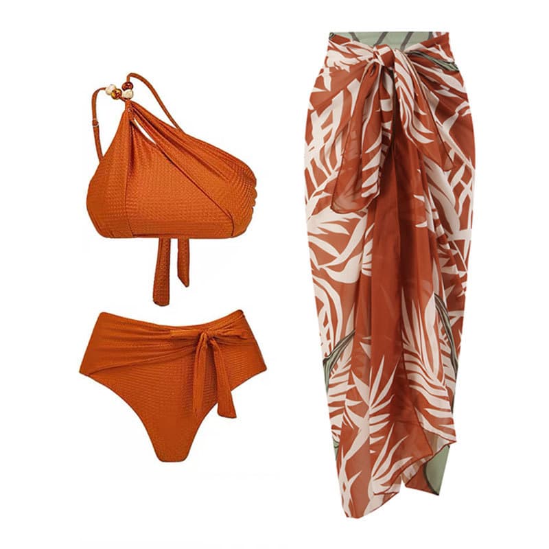 Women's Clothing Three Piece Bikini Swimsuit Female Bikini Split Chiffon Long Skirt Swimsuit Suit