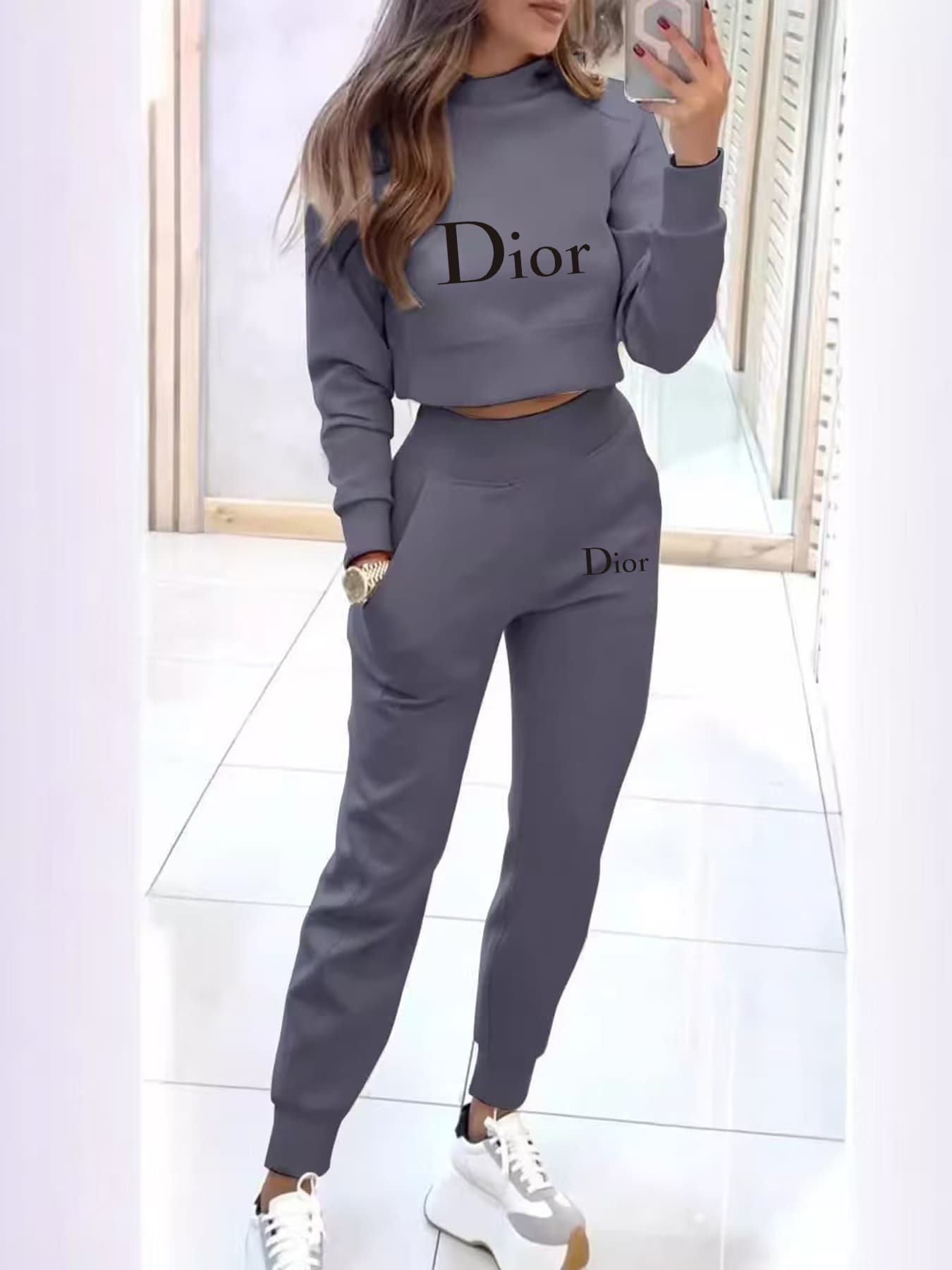 Ensemble pull-over imprimé sport tendance pour femme, best-seller printemps-automne