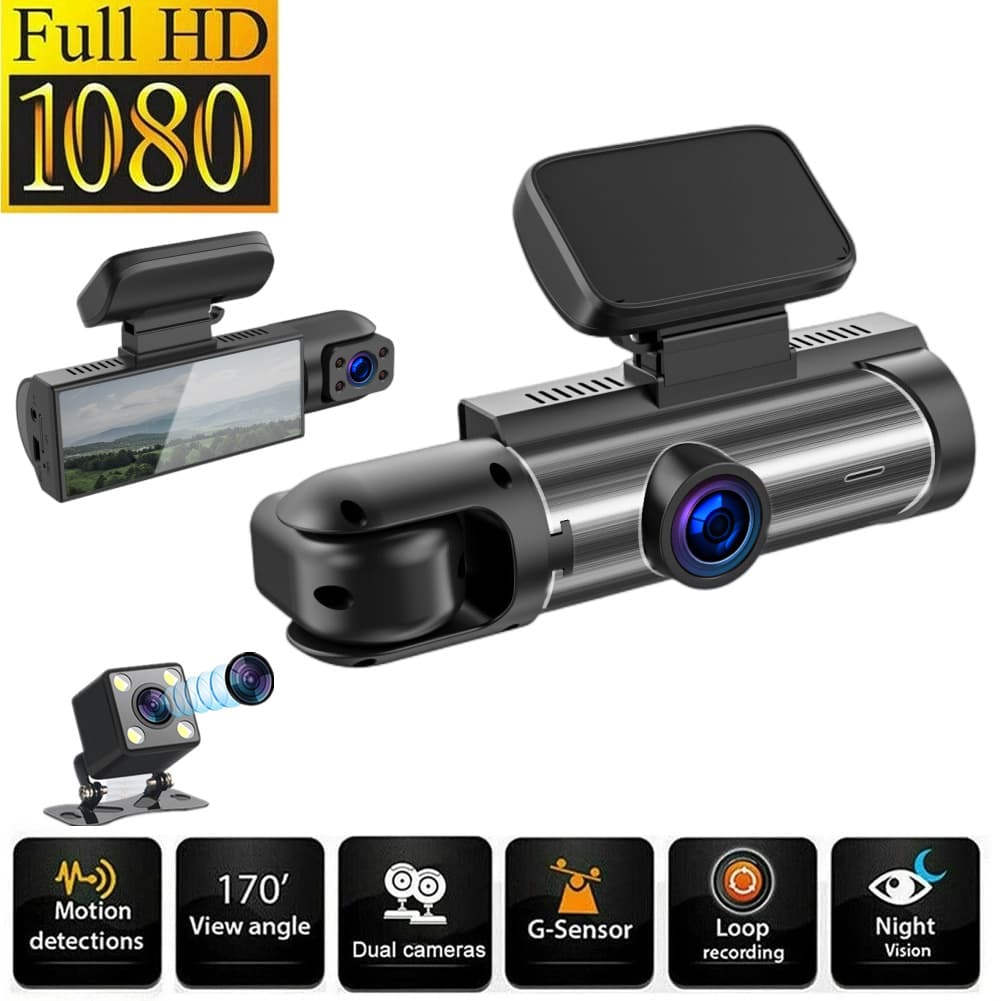 Driving recorder double lens HD 3.16 inch car front car infrared night vision M8 car recorder line-free