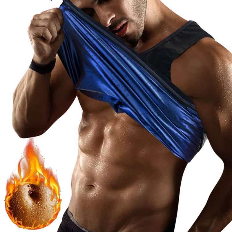 sauna Sweat Suit Running Sports Yoga Fitness Clothes With Silicone Strips Belly Vest Sweat Shaping Clothes