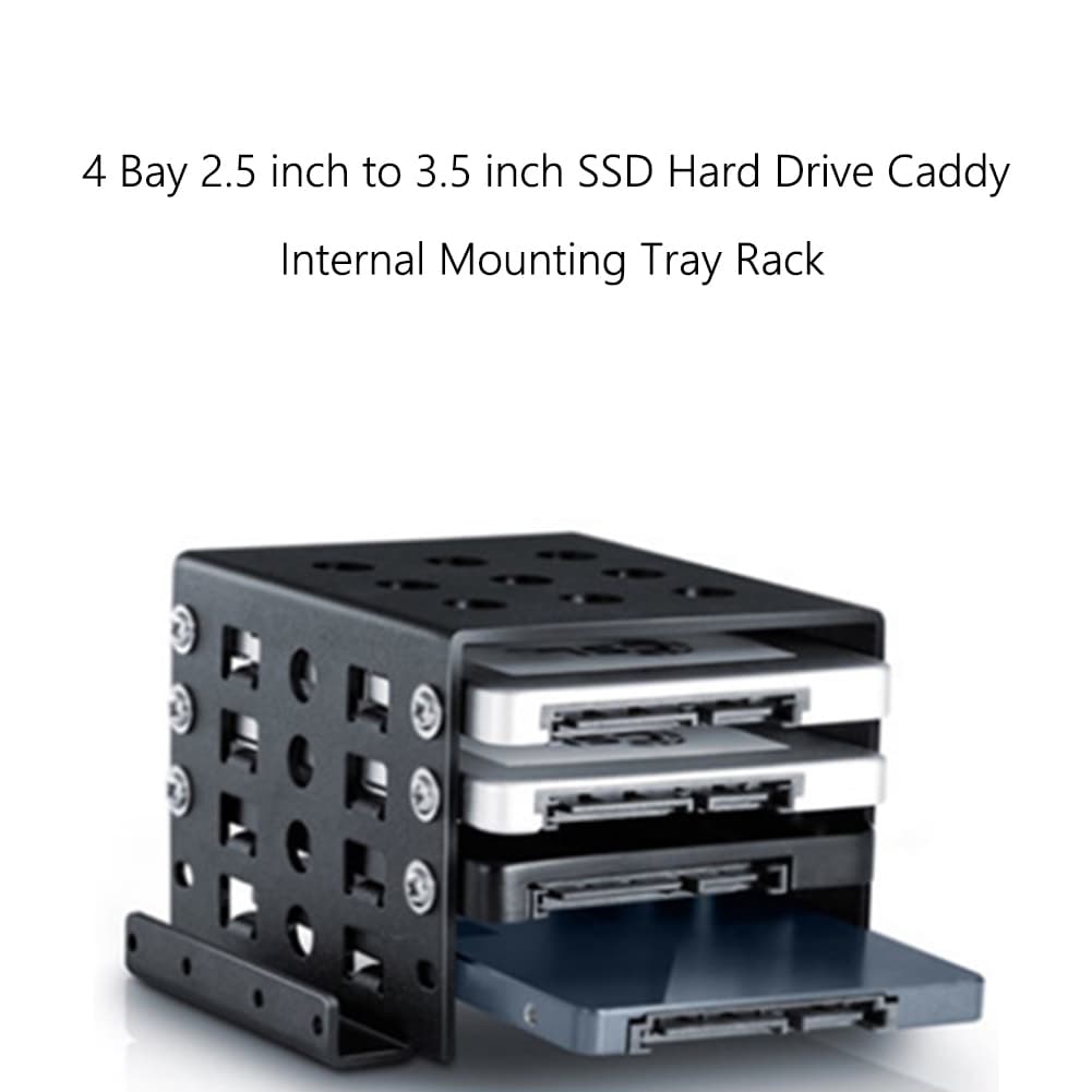 4 Bay 2.5 to 3.5 inch SSD Hard Drive Enclosure Case Chassis Internal Mounting Adapter Bracket For PC Computer Tray Holder