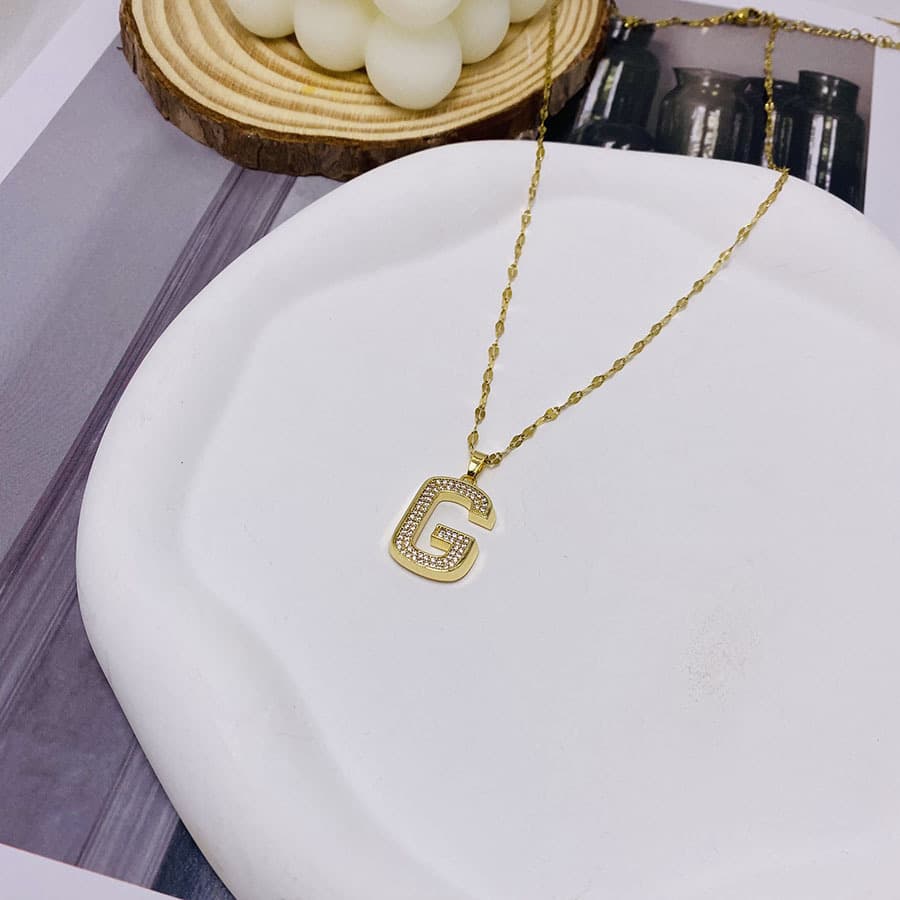 Korean Fashion Simple and Versatile Art G-Letter Necklace New Pendant Accessories Decoration Hot Selling in 2022