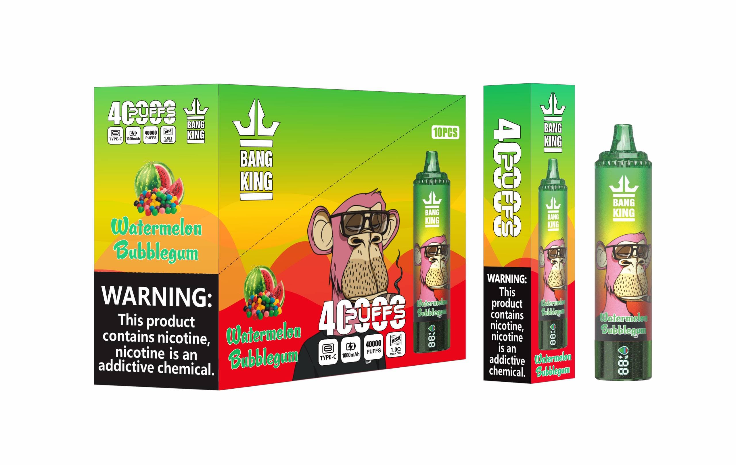 Cigarettes électroniques jetables BANG KING 40K PUFFS grande capacité et multi-saveurs,