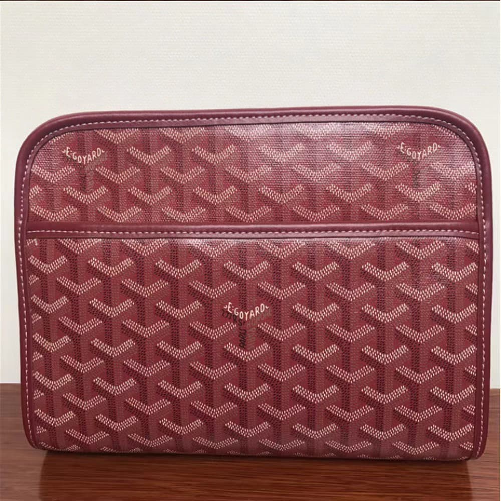 Gaodeya Nouvelle trousse de toilette en cuir véritable avec imprimé dents de chien en forme de Y