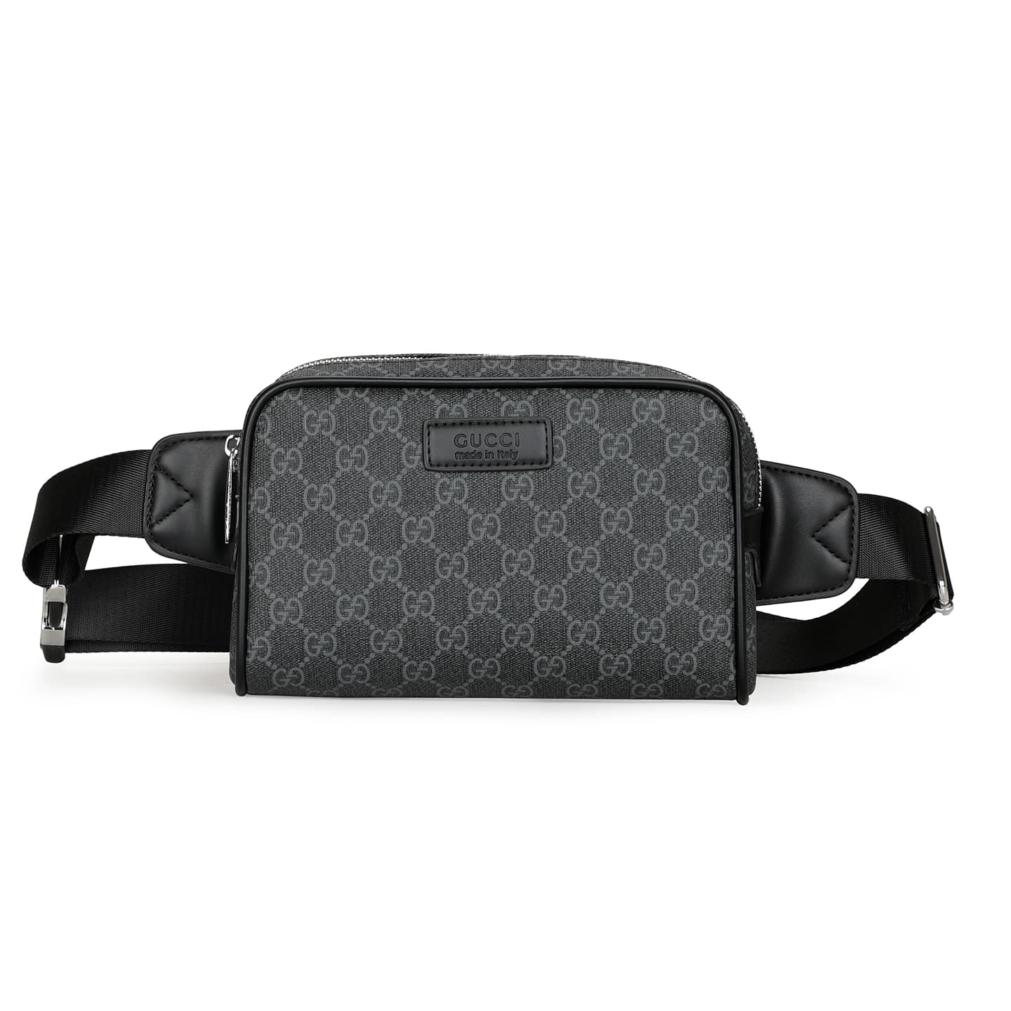 【Gucci】Sac banane classique pour homme en cuir patchwork imprimé, un sac de voyage polyvalent