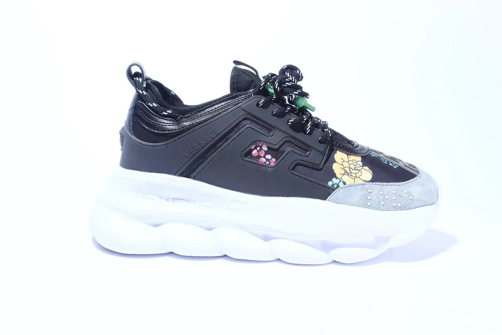 Top Casual Chaussures Italie Réfléchissant Hauteur Chain Reaction Baskets Triple Noir Blanc Multicolore Daim Rouge Bleu Jaune
