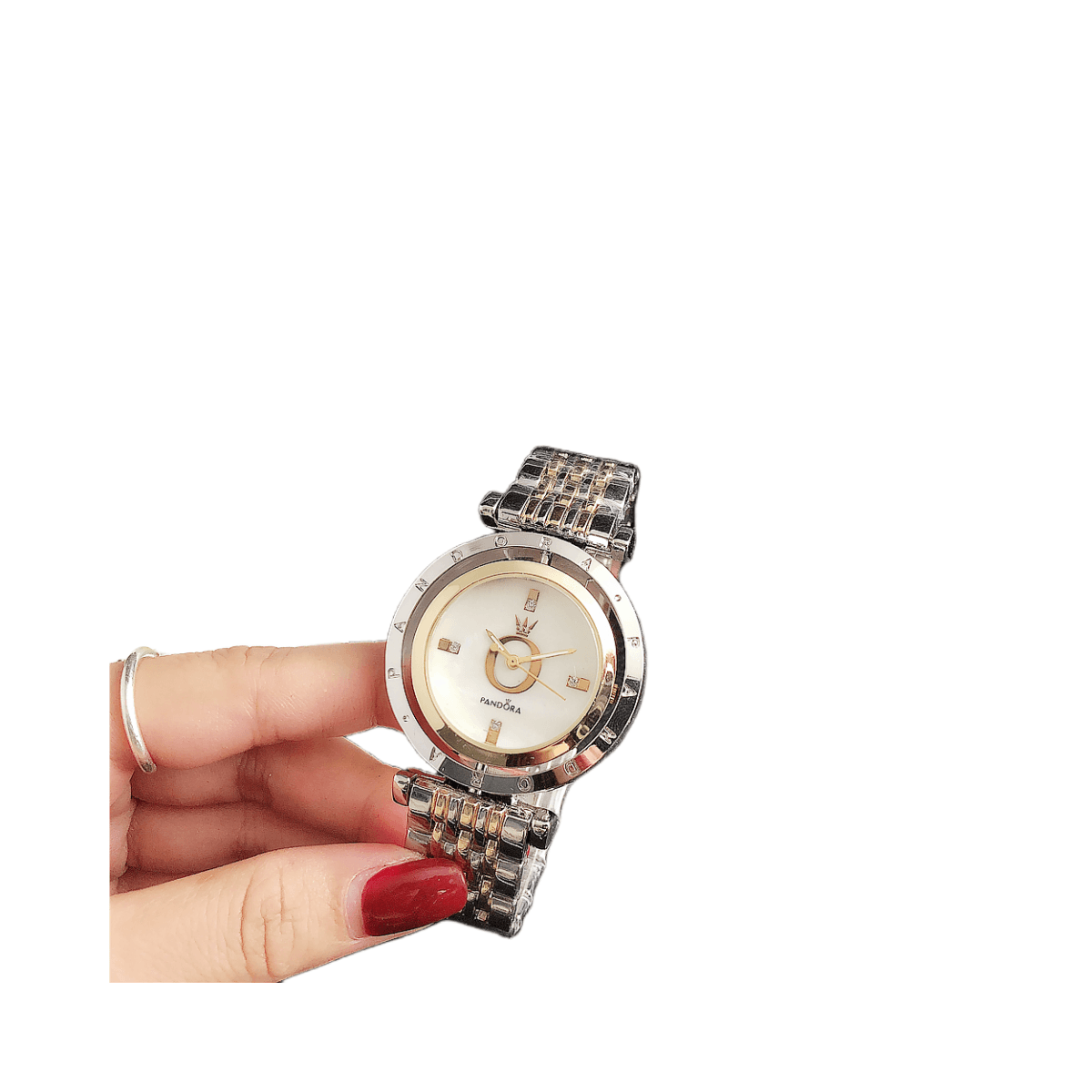 Montre à quartz simple et tendance pour femme.