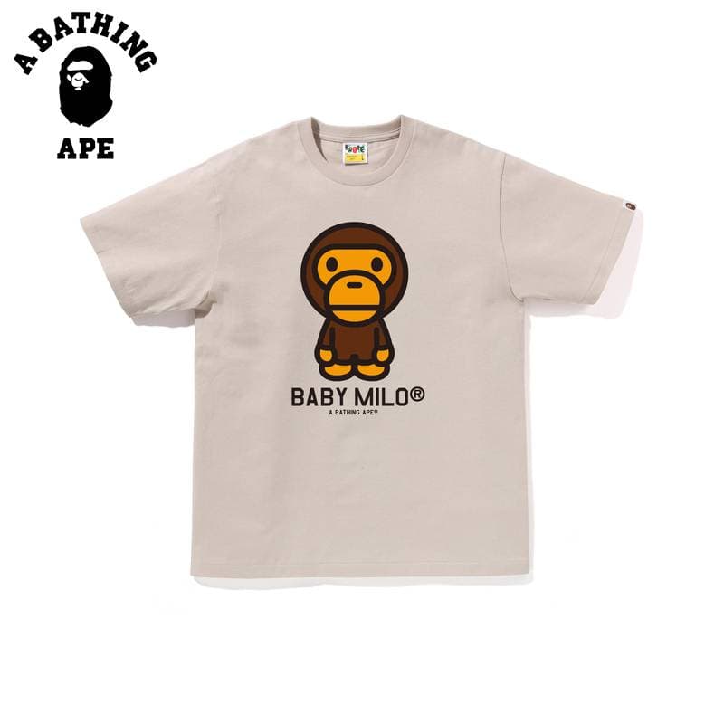 A BATHING APE Cartoon Monkey Print Men's Short Sleeved T-shirt