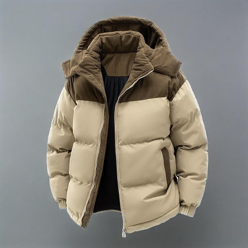 Veste d'hiver doublée polaire pour homme avec capuche amovible, manteau chaud et épais pour temps froid, vêtement d'extérieur décontracté à fermeture éclair - S-3XL