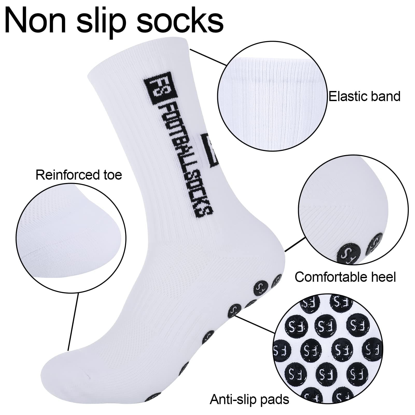 Sport Socks Adhesive Football Socks Non-slip Thick Towel Bottom Socks