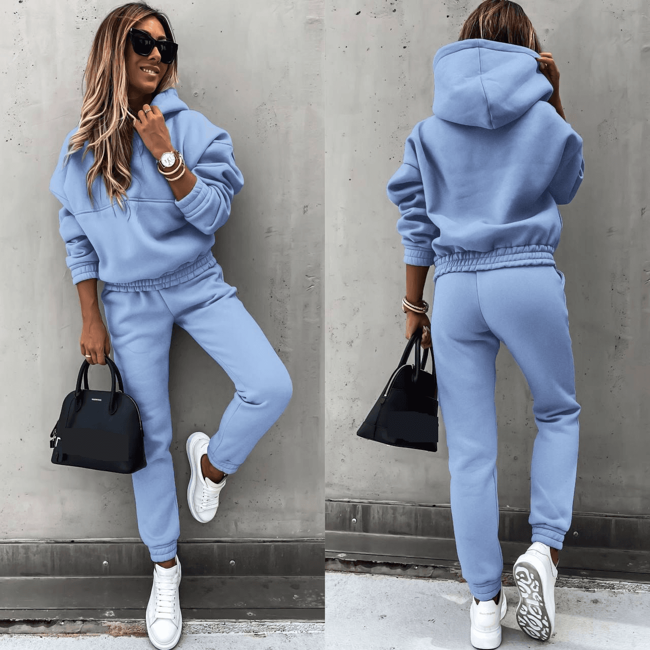 Women's Clothing Fleece Jogger Set - Soft & Comfortable Long Sleeve Tracksuit For Casual, Lounge & Workout (Black, Olive, Charcoal, Camel, Brown)