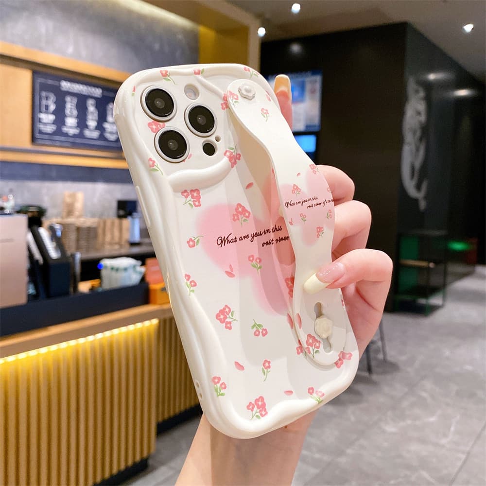 For Tecno Spark GO 2024 10C 10 20C 8C 9 Infinix Smart 8 7 6 5 Hot Note 40i 40 30 30i 20 12 Pro Plus 2023 Vip Beautiful Simple Flowers Watchband Case