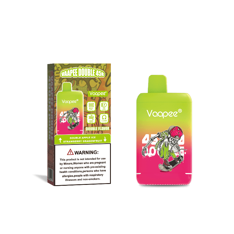 Lot de 10 mini cigarettes électroniques jetables Vaapee Double 45 000 bouffées, saveurs 2 en 1
