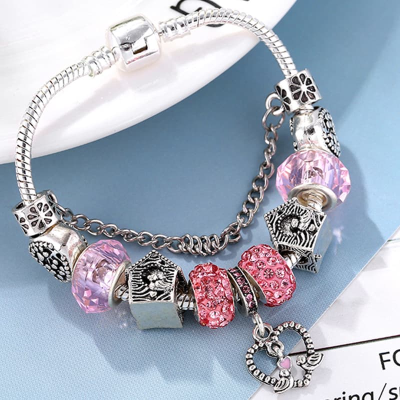 Charm Bracelets Romantic Love Bird Pendant Bracelet Hand String Gift Accessories Luxury Gift