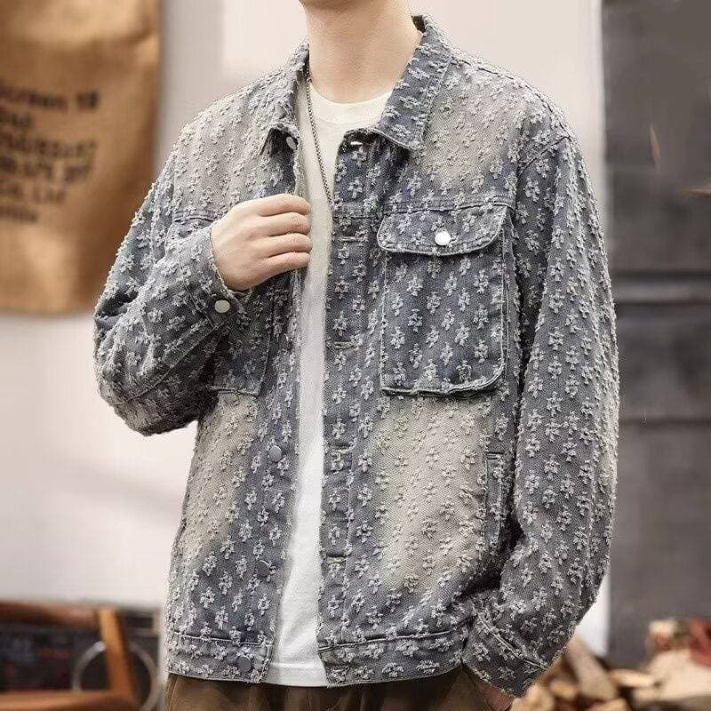 Men's Clothing Loose Youth Spring And Autumn Fashion Lapel Jacket Old Men's New Tops Couple Workwear All Match