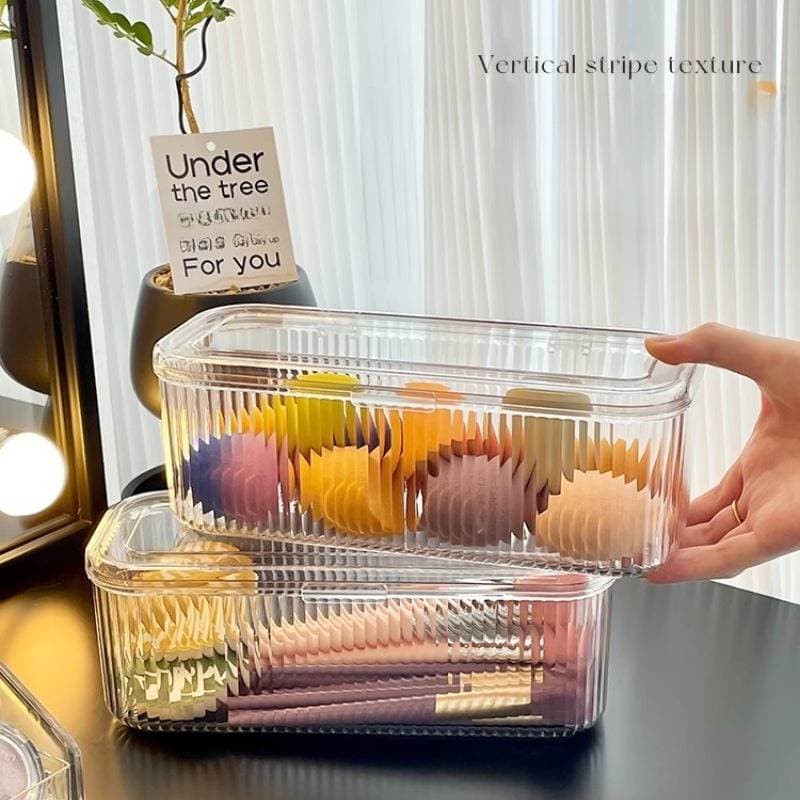 Family Organizer Powder Puff Storage Box Dressing Table Desktop Cosmetics Brush Lipstick Dust Box Air Cushion Beauty Egg Storage