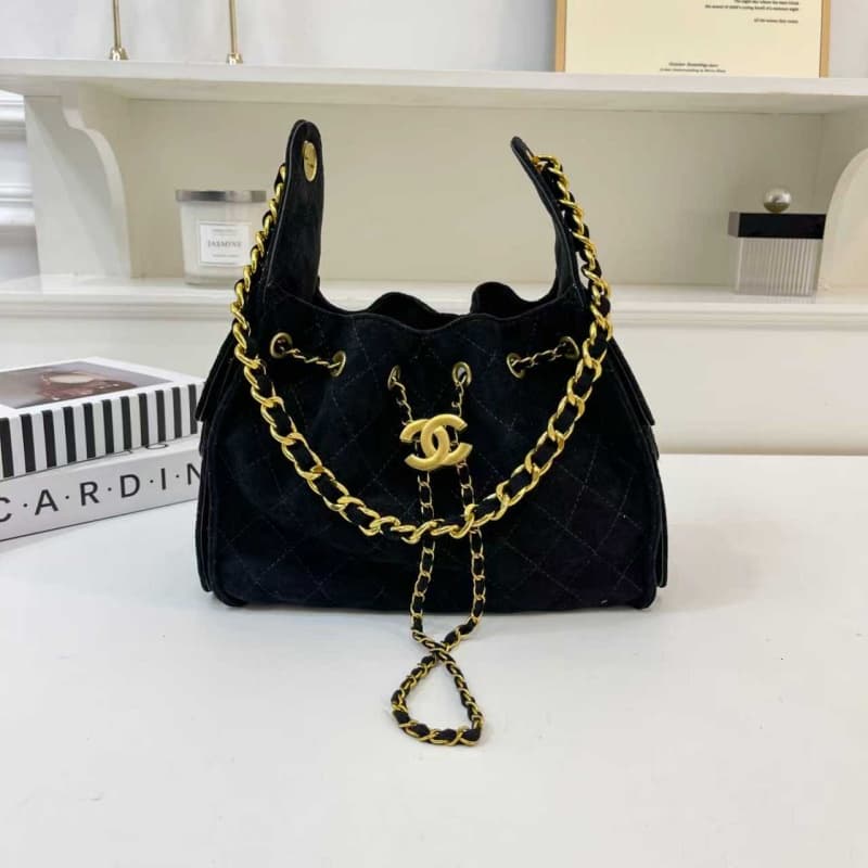 Nouveau sac bandoulière à chaîne disponible en plusieurs couleurs, sac seau polyvalent à cordon coulissant pour les trajets quotidiens et les voy