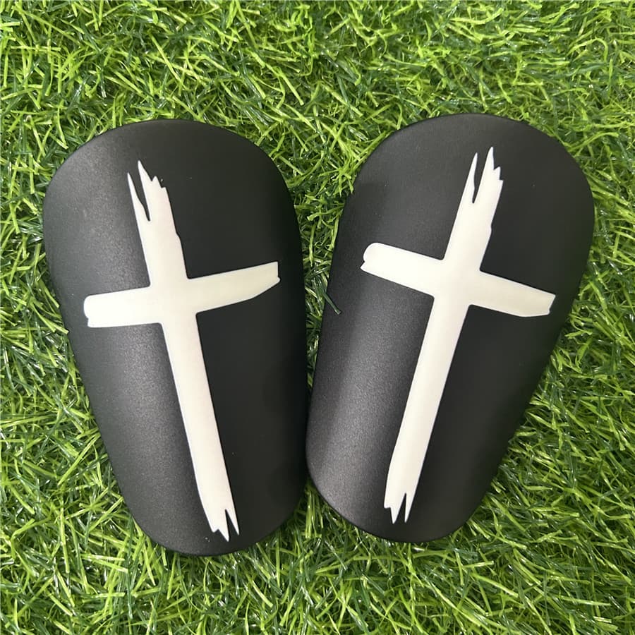 Mini Shin Guards For Adults - Small Size Football Leg Pads With Cross Design, Lightweight & Durable For Soccer Basketball Volleyball