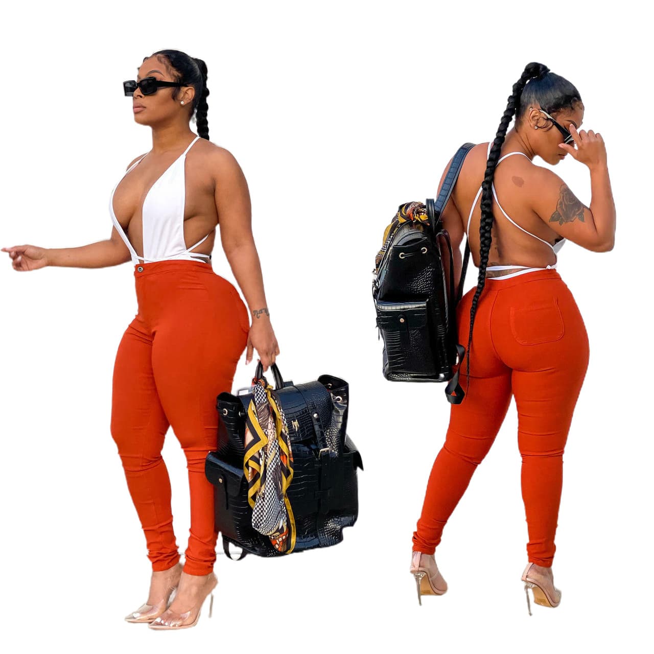 Women's Solid Color Casual Slim Denim Pants