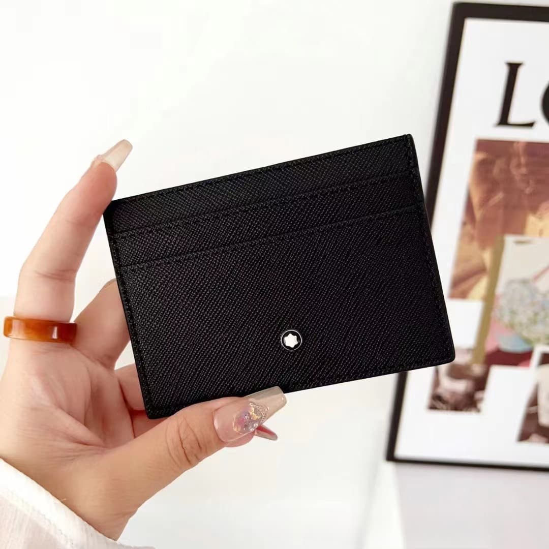 Simple Clip Case Card Sleeve ID Holder Multi-Card Slot Unisex Trendy Brand