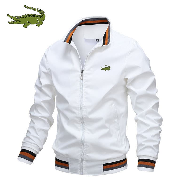 Vente en gros de vêtements pour hommes, nouvelle veste cardigan de couleur unie pour hommes, veste de pilote décontractée, uniforme de baseball