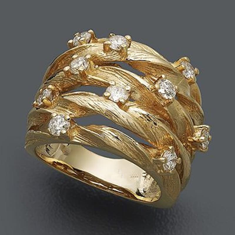 New Arrival Finger Wrapped Vine Fashionable Wide Version Multi-ring Accessories Bird's Nest Women's Ring