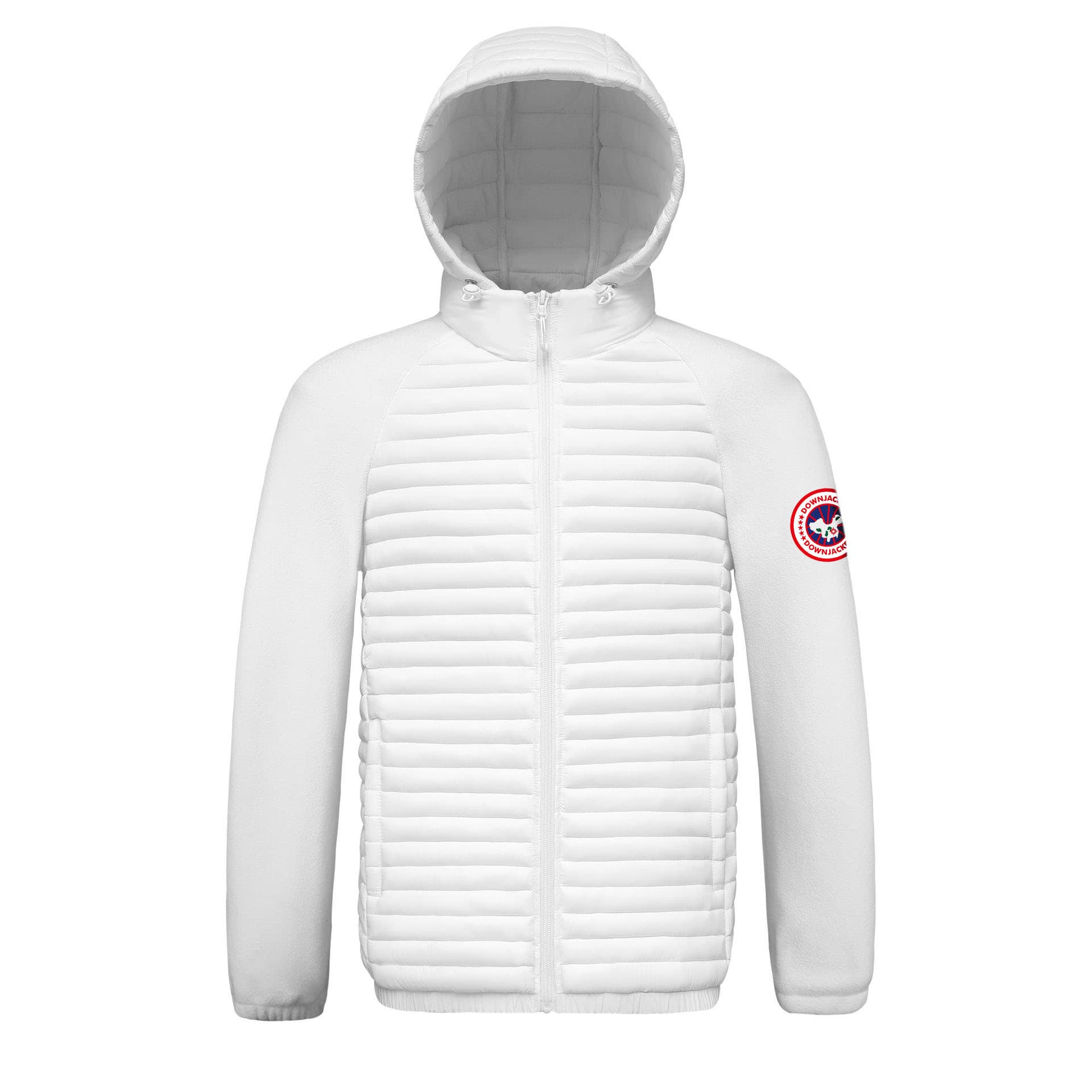 Performance Tech Hooded Jacket For Men & Women - Slim-Fit Winter Coat With Seamless Insulation, Water-Repellent Finish (White, Black)