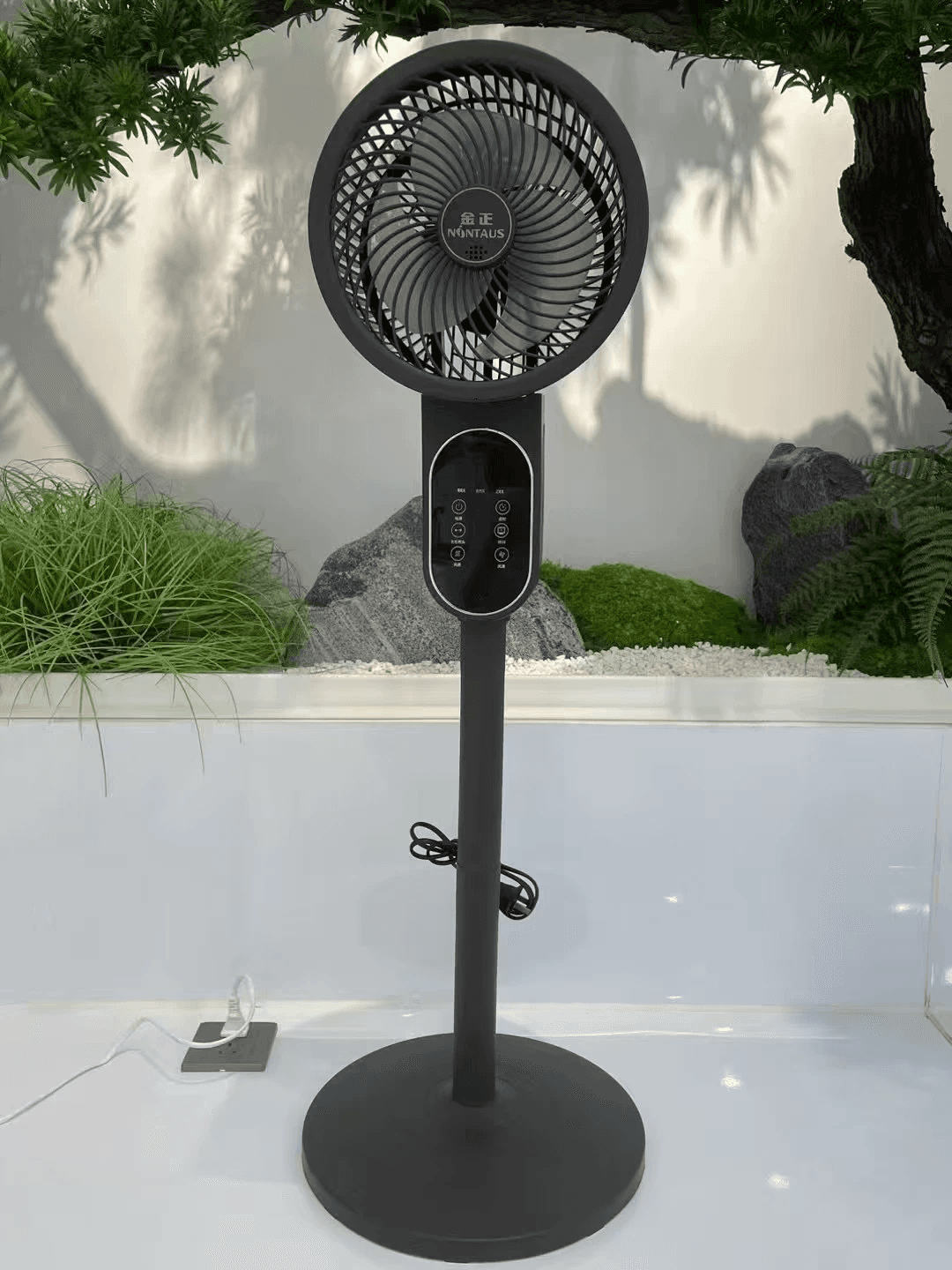 Ventilateur oscillant télécommandé - Ventilateur sur pied et de bureau à double usage avec circulation d'air silencieuse pour la maison