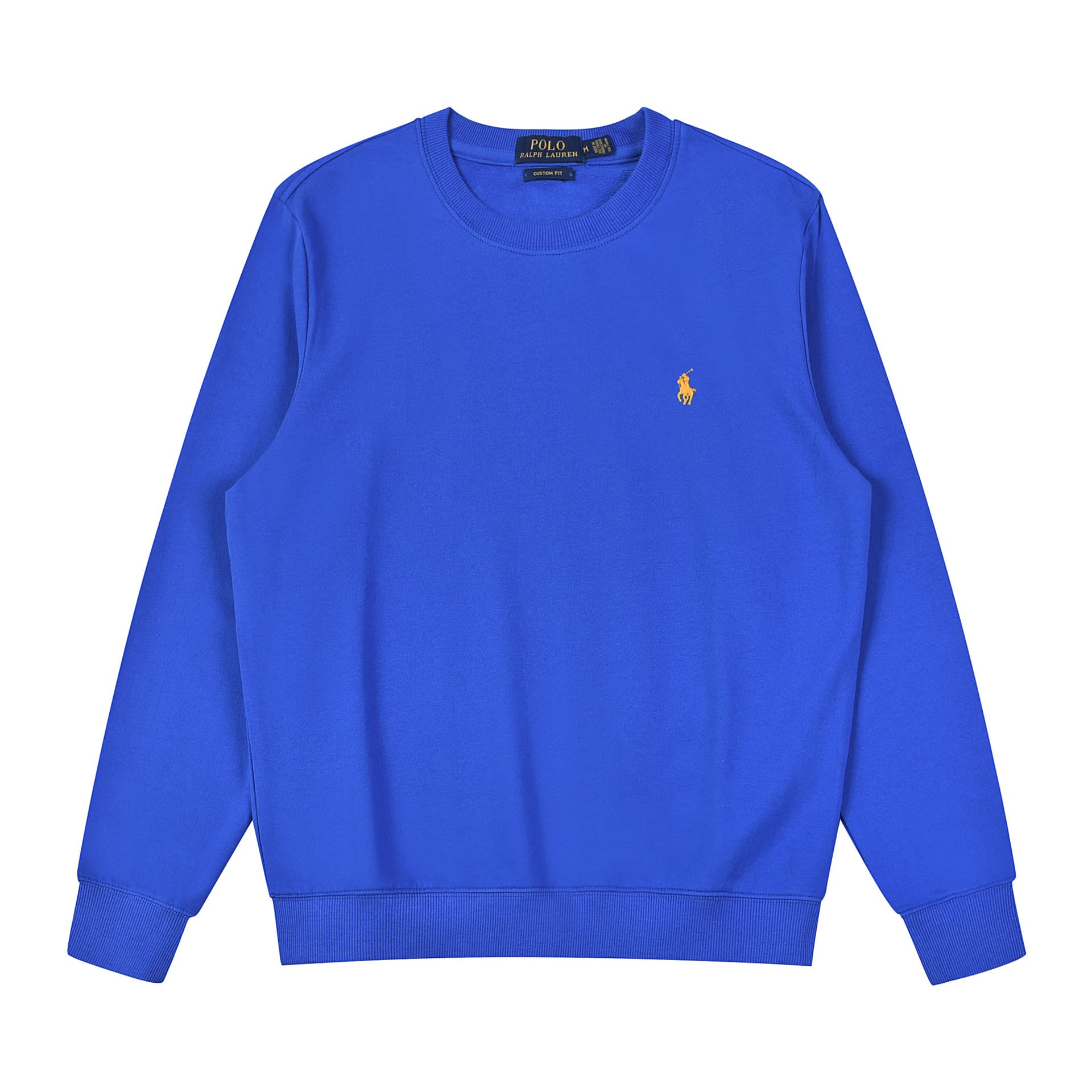 Vêtements pour hommes Col rond Manches longues Coton fin Grande taille Polo décontracté Sweat-shirt brodé poney