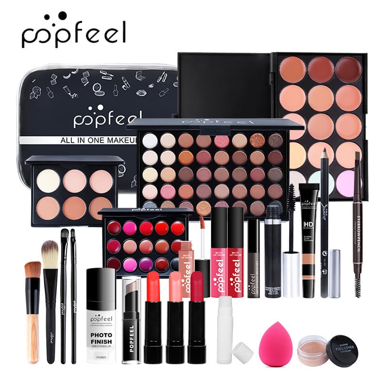 Makeup Kit ALL IN ONE Full Facial Makeup Set Eye Shadow Lip Gloss Eyeliner Makeup Brushes Cosmetics Bag Makeup Products