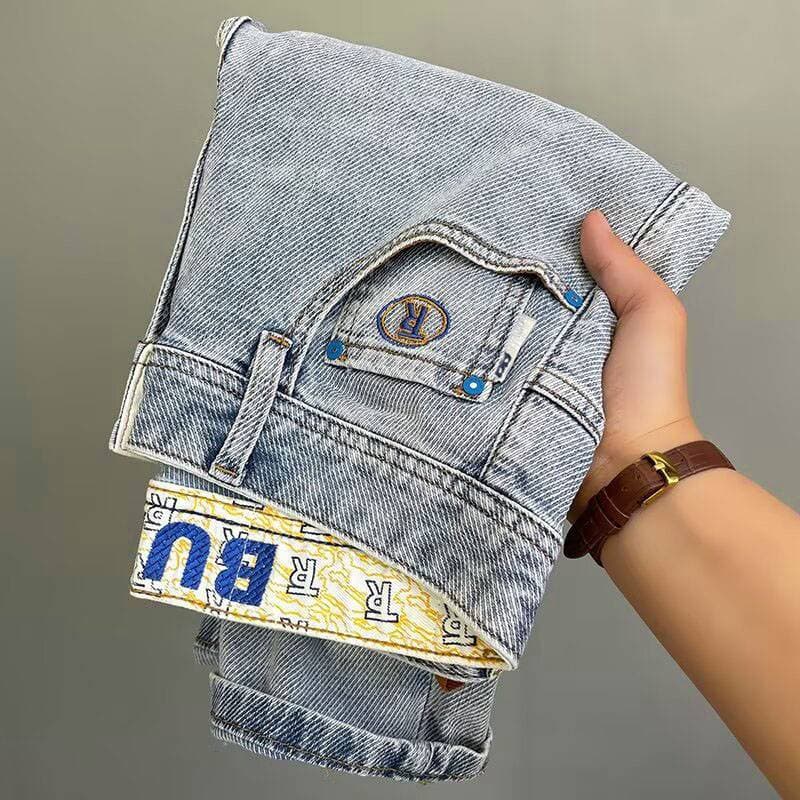 Vêtements pour hommes Shorts en jean d'été Pantalons droits amples Shorts décontractés High Street