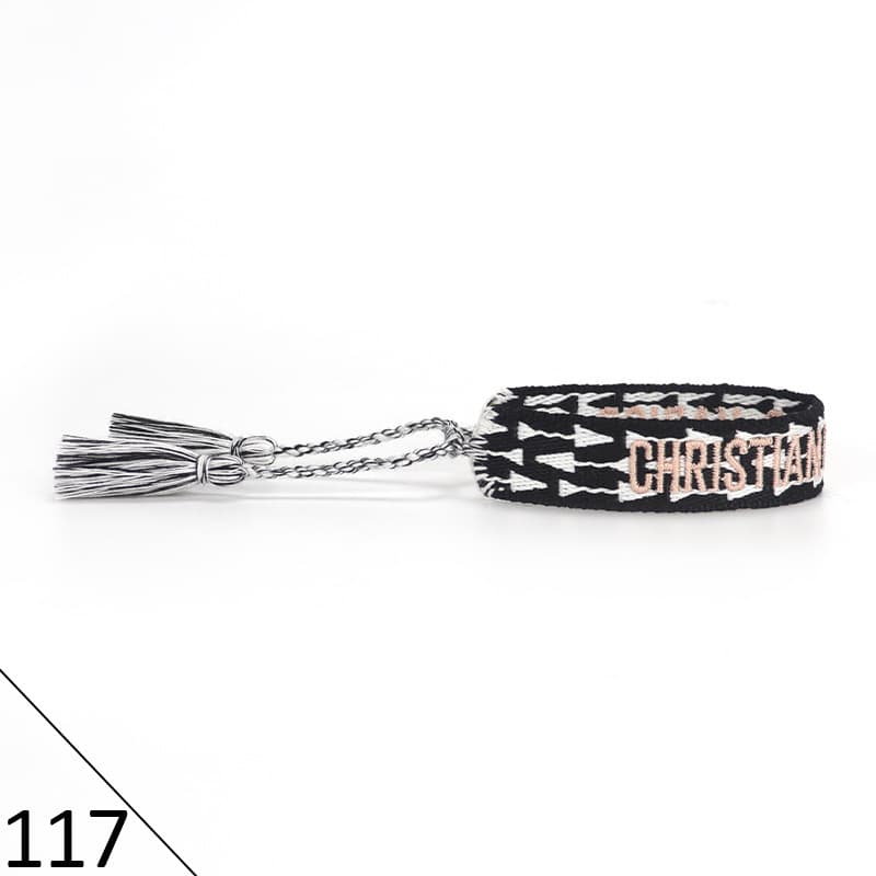 Bracelet unisexe tendance avec lettres tressées