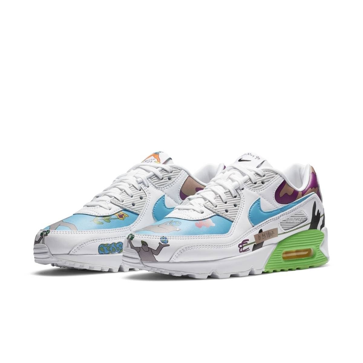 2023 Sports 90 Panneau Couleur 20% Chaussures de course à coussin d'air en cuir 36-46