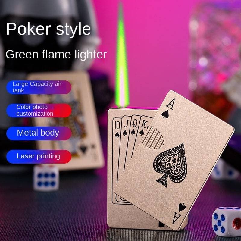 Netflix Poker Lighter Inflatable Windproof Green Fire New Poker Lighter To Send Boyfriend Tide