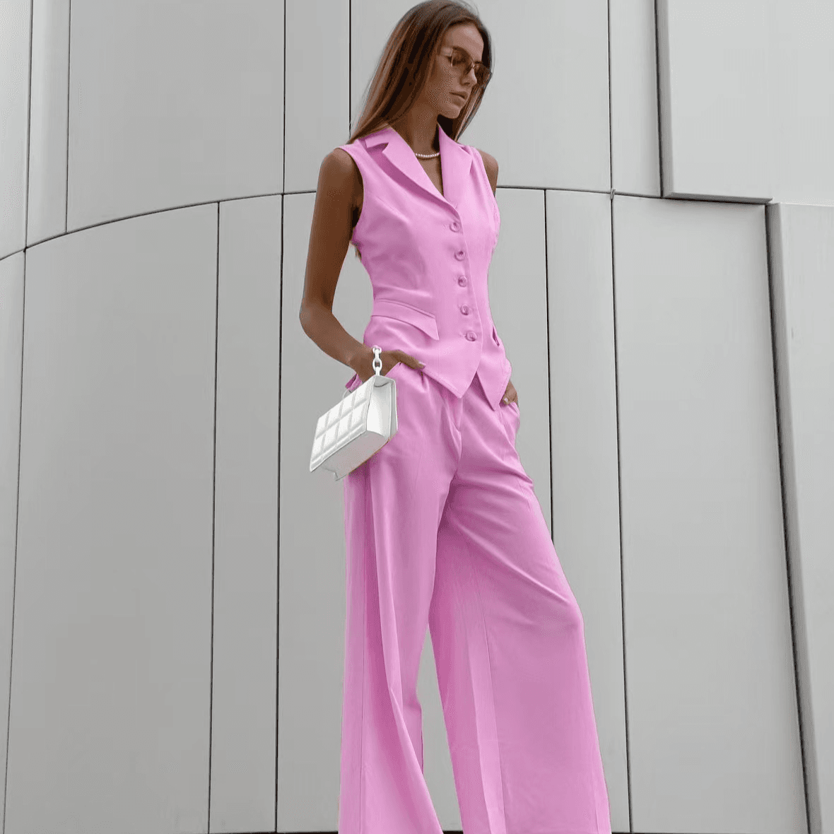 Fashion Casual Vest Vest Trousers Cotton And Linen Suit Women's Clothing