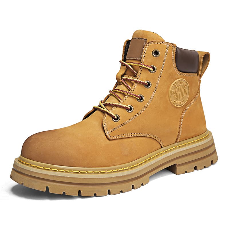 Martin Boots Men's High-top Shoes Sports Men's Casual Leather Short Boots With Leece To Keep Warm