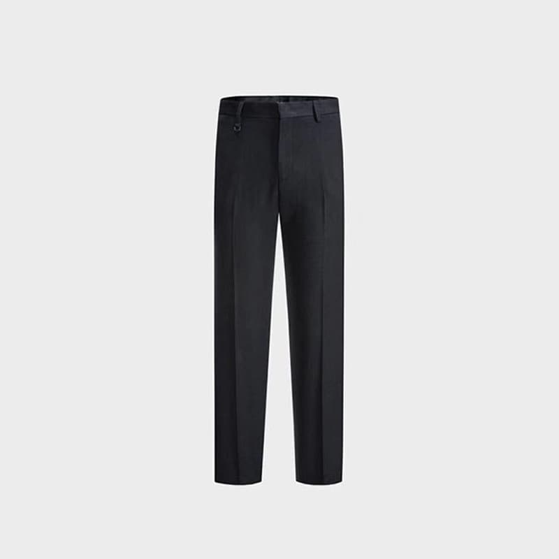 Men Slim Professional Straight Leg Business Casual Suit Pants Dress Pants Suit Pants Simple Clean Color Micro Elastic Pants