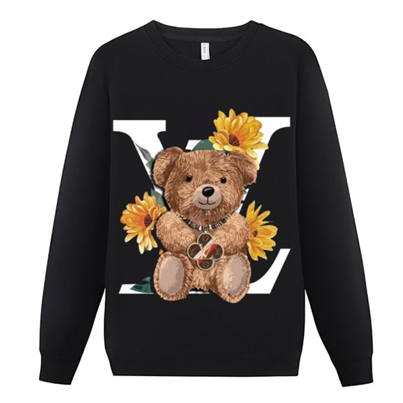 Sweat à capuche décontracté pour homme de haute qualité, style L, classique, tendance, polyvalent, avec col rond, noir