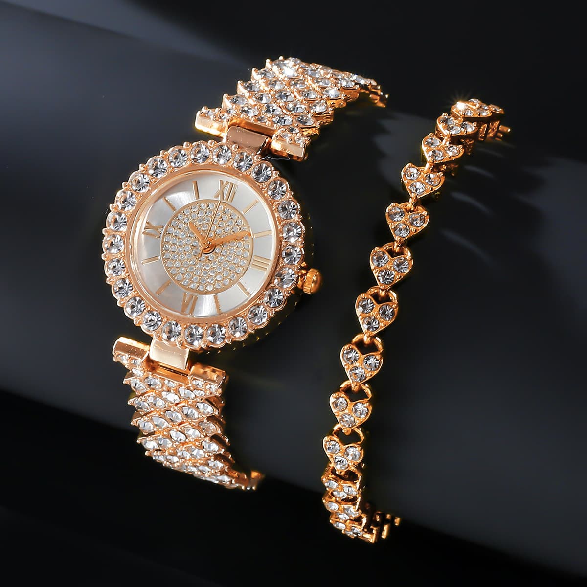 Women's Small Gold Watch Bracelet Watch Light Luxury Simple High-end Sense New Women's Watch with Diamond Dial Watch wristwatch