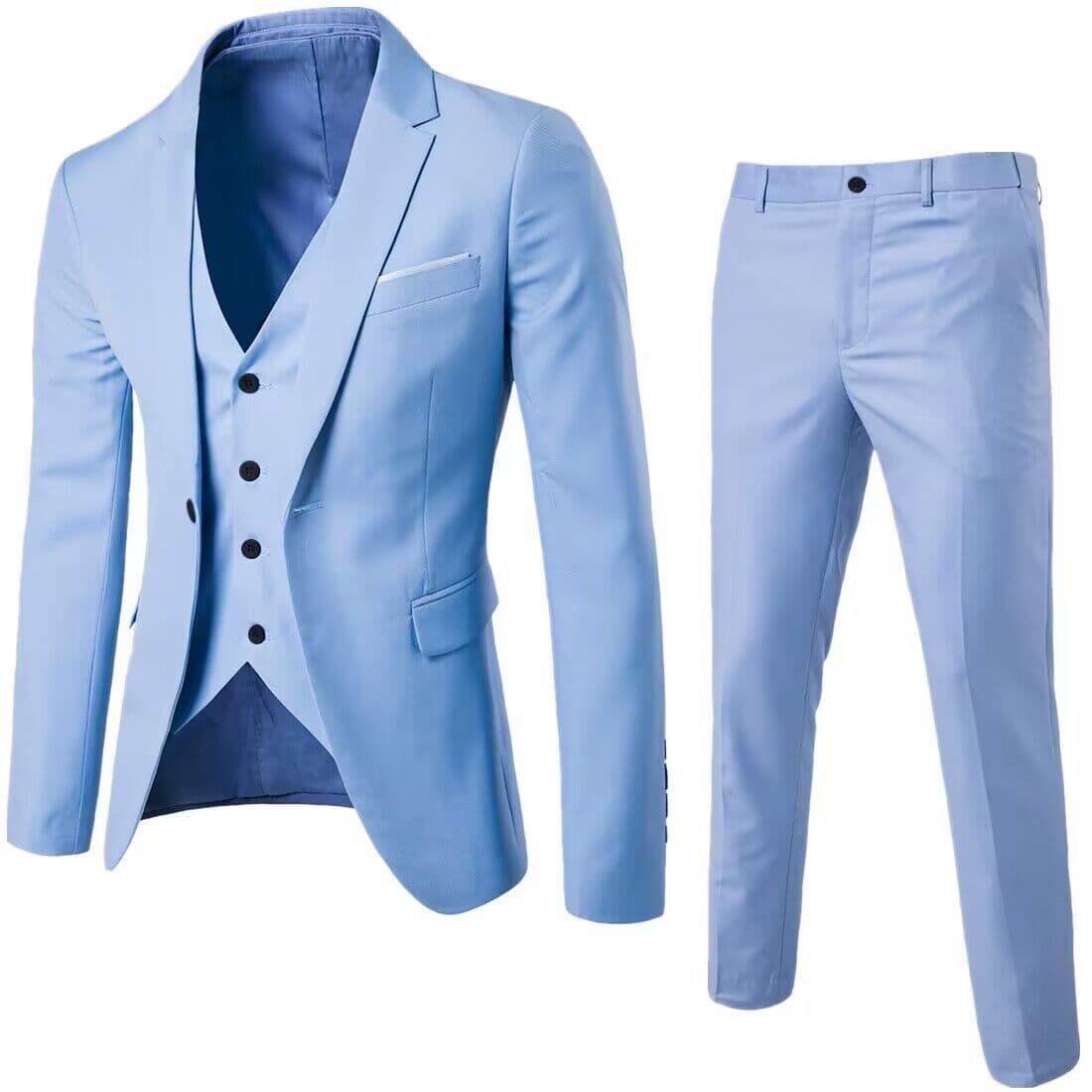Cross-border suits for men three-piece suits casual business formal wedding dresses European size suits for men British