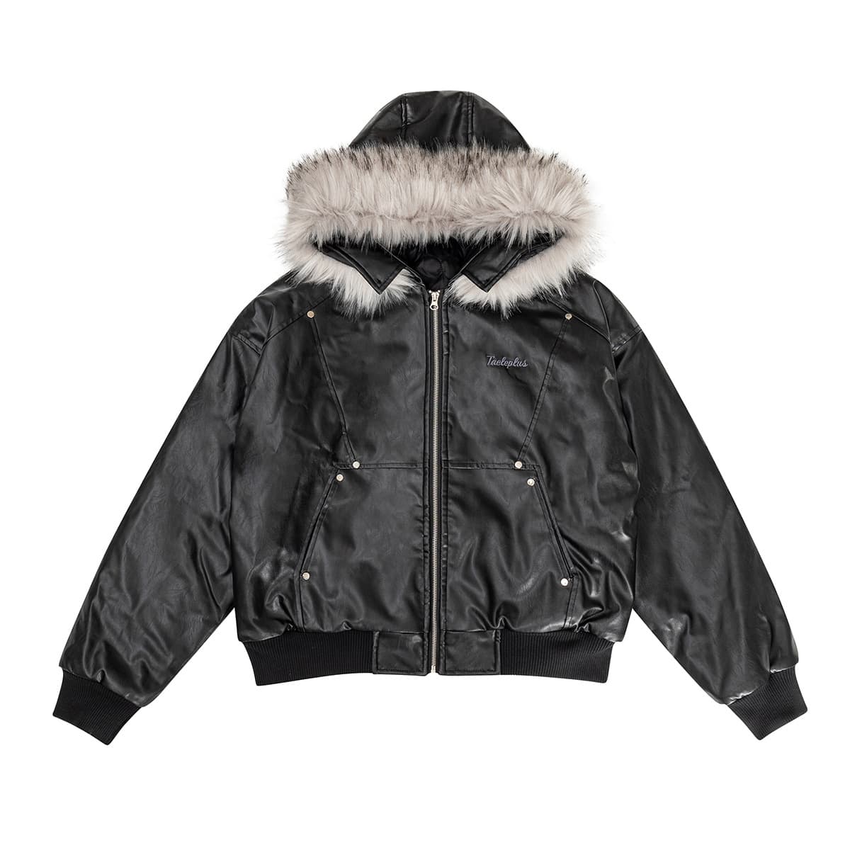 Men's Clothing 2025 New American Retro Leather Cotton Jacket Padded Jacket Removable Fur Collar Parker