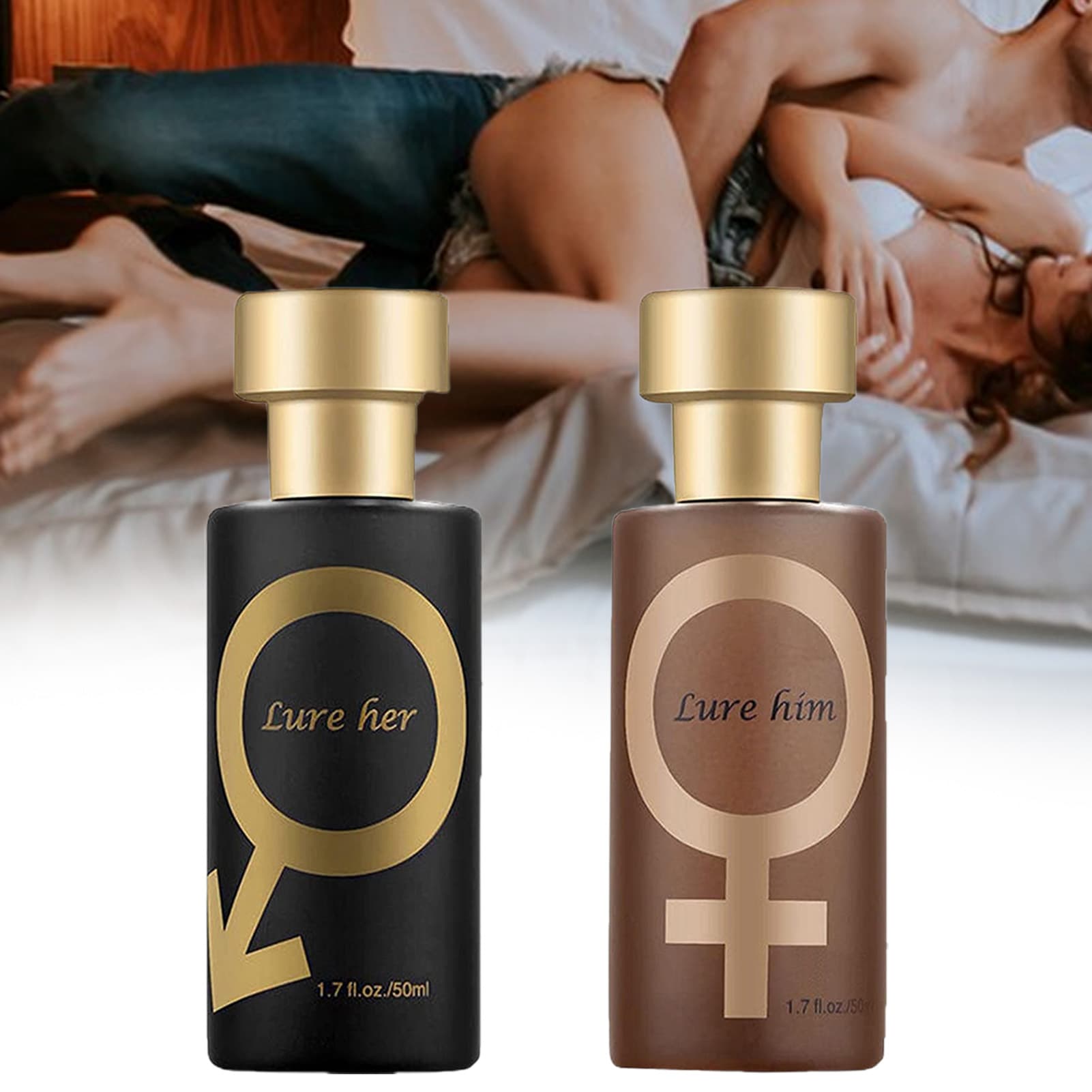 2Pcs 50ml Dating Perfume Attractive Long-lasting Improve Atmosphere Men Women Charming Lure Her/Him Pheromone Perfume Lover Supply
